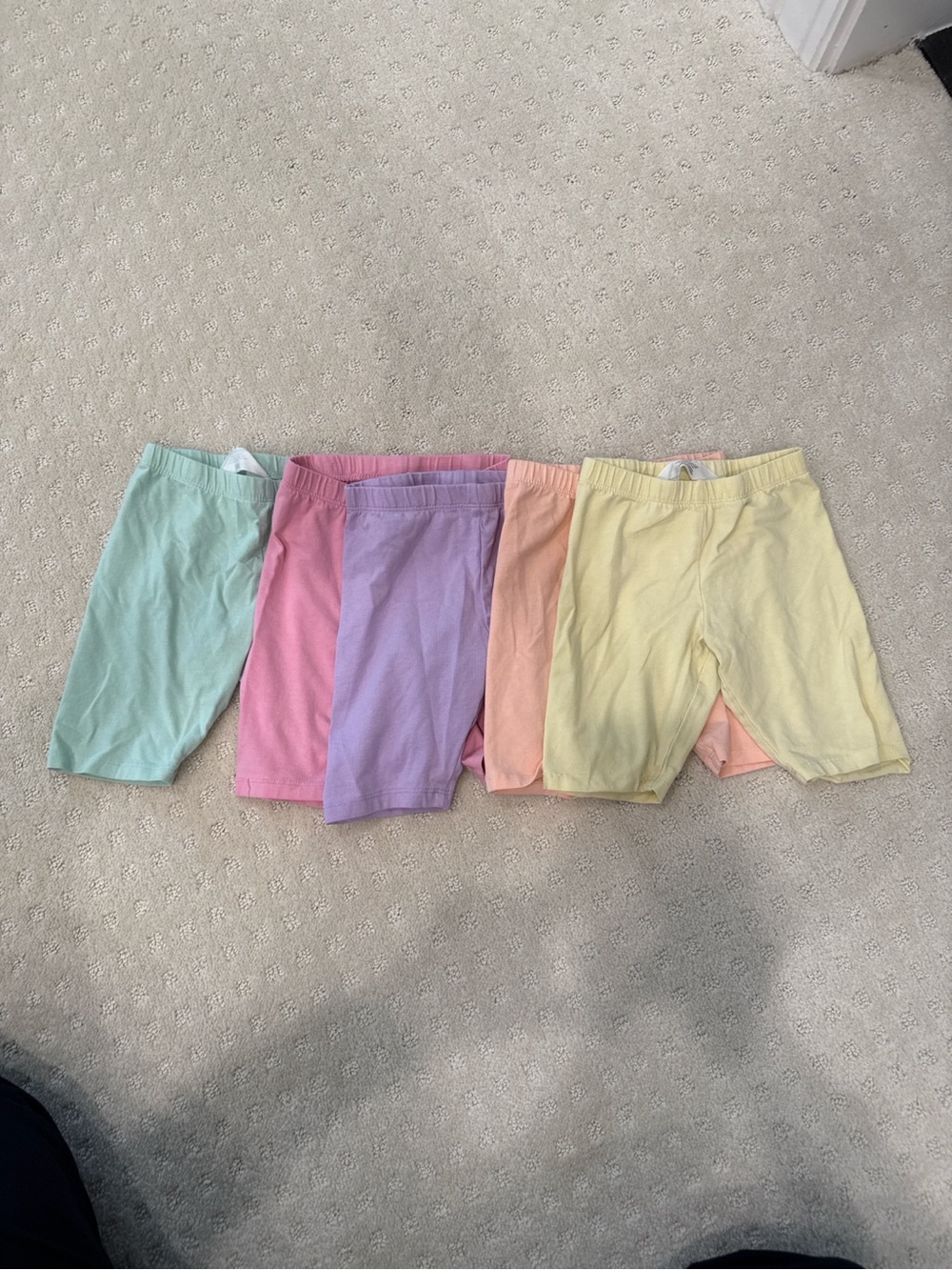 H&M Girls Bike Shorts 5 Pack Size 5T Pastel Cotton Stretch